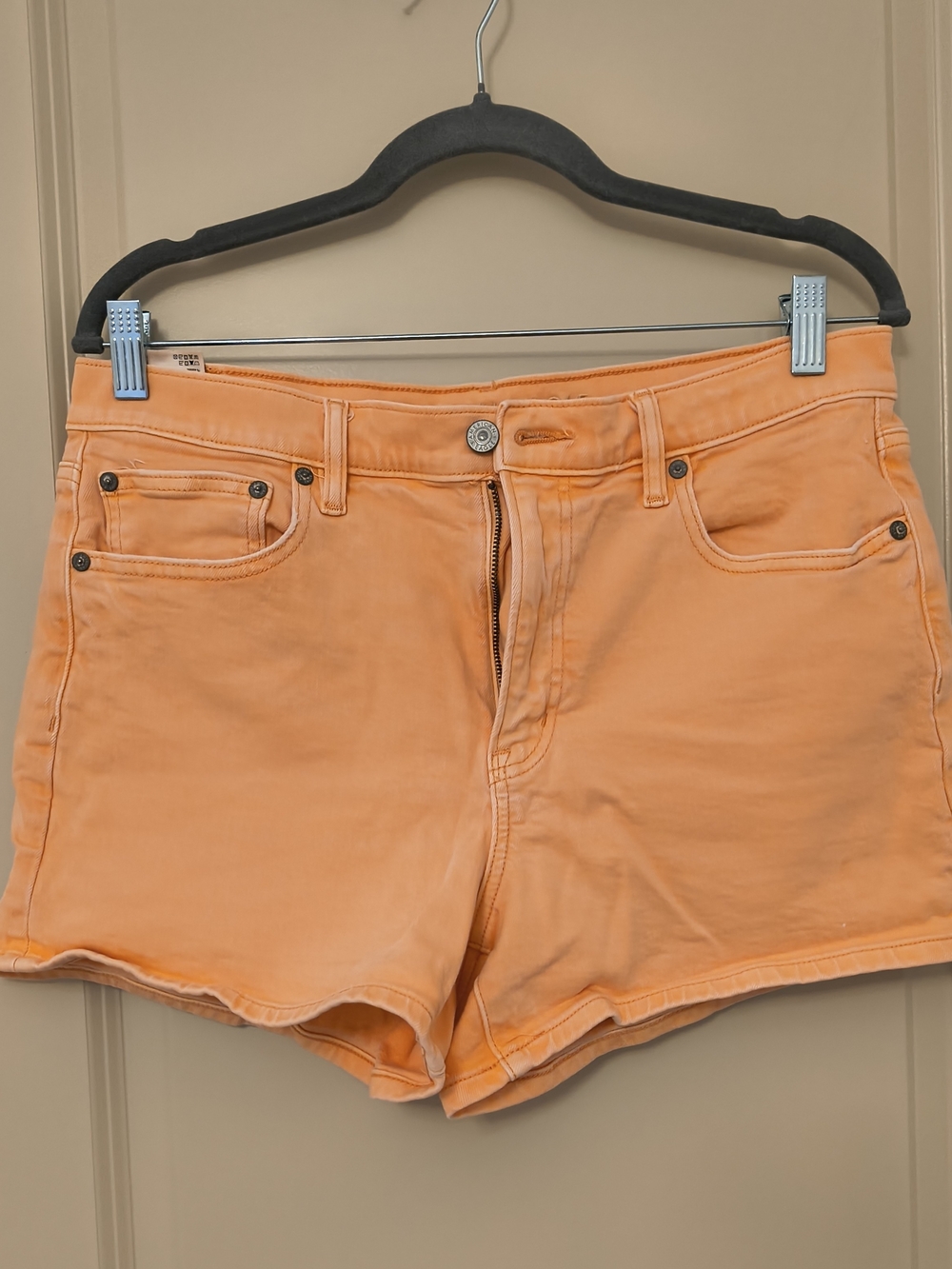 American Eagle Outfitters Peach-Orange Denim Shorts